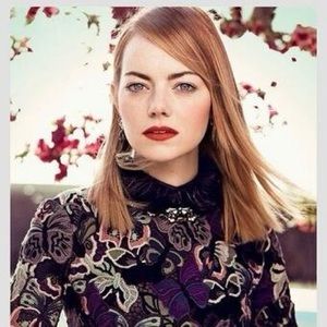 Beautiful butterfly printed dress with beaded collar and zipper in the back.